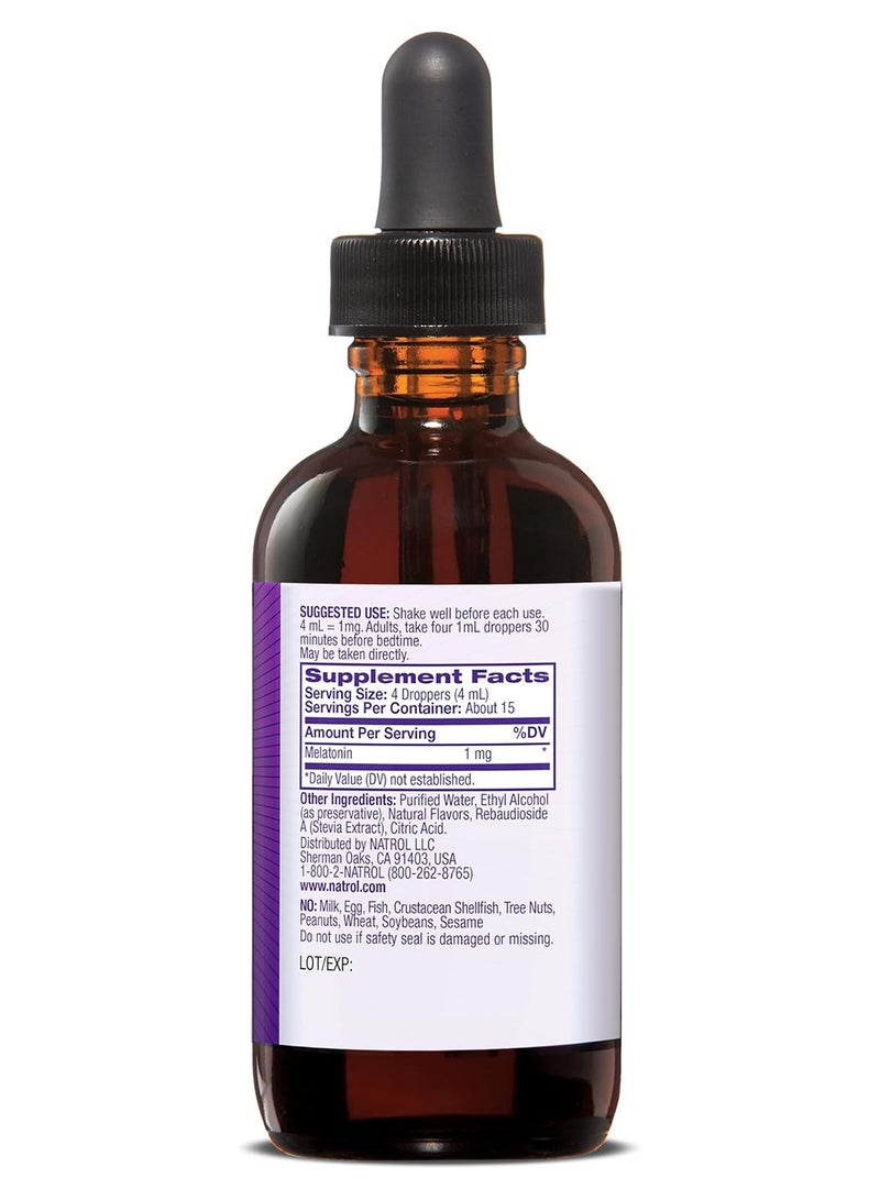 Natrol Sleep Liquid Melatonin 1mg, 2 Fl Oz, Packaging May Vary - Image 3